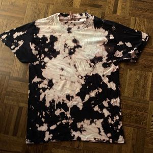 Bleached tie dye tshirt